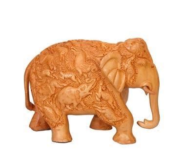 Wood Carving Elephant at Best Price in Jaipur, Rajasthan | KRISHNA HANDICRAFTS