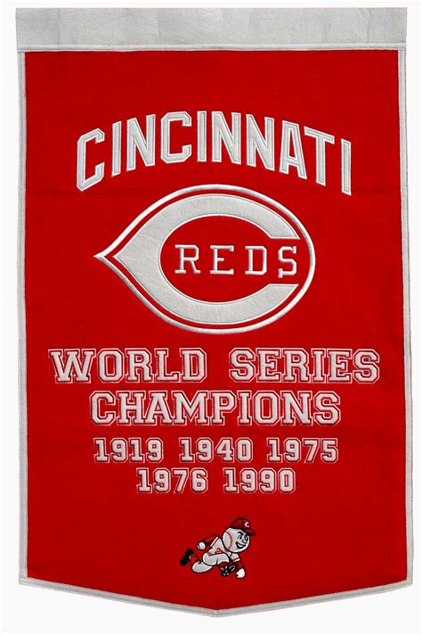 Cincinnati Reds Dynasty World Series Banner 24×36 – GPS Sports Gallery