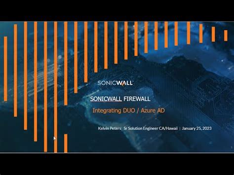 Sonicwall Firewall VPN with DUO and Azure - YouTube