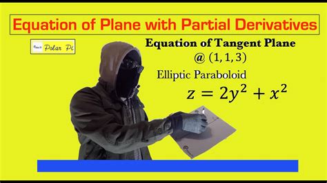 The Equation of a Tangent Plane using Partial Derivatives - YouTube