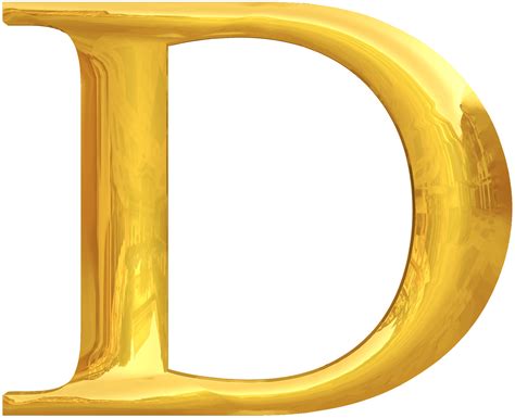 Gold Typography Letter D transparent PNG - StickPNG