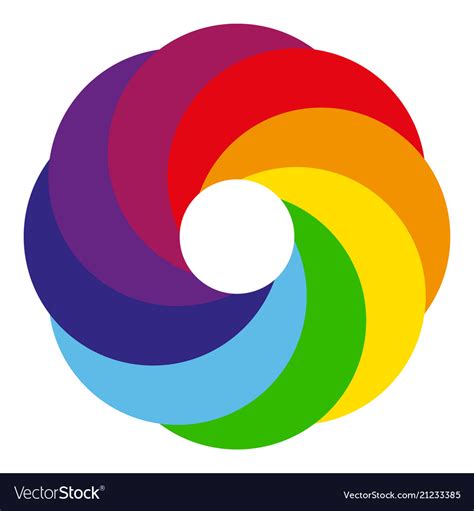 Rainbow circle logo Royalty Free Vector Image - VectorStock