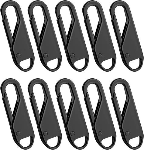 Amazon.com: 10 Pieces Zipper Pull Replacement Zipper Repair Kit Zipper Slider Pull Tab Universal ...