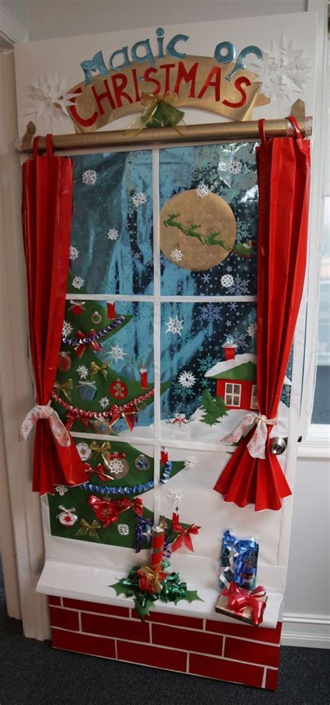 Holiday Door Decoration Contest - 1st Place - Accounting Department. | Diy christmas door ...