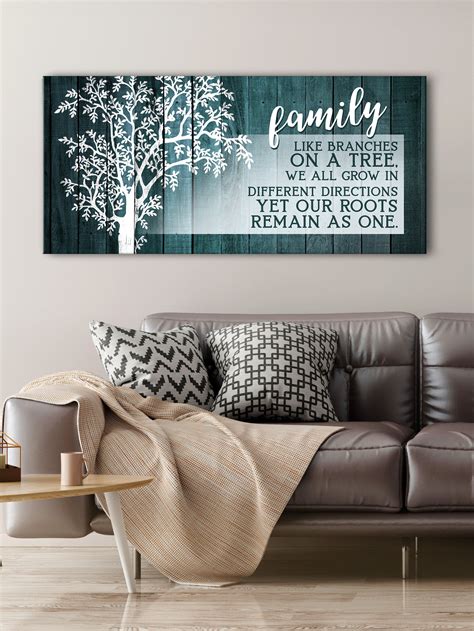 Family Wall Art: Family Like Branches On A Tree V3 (Wood Frame Ready T - Sense Of Art