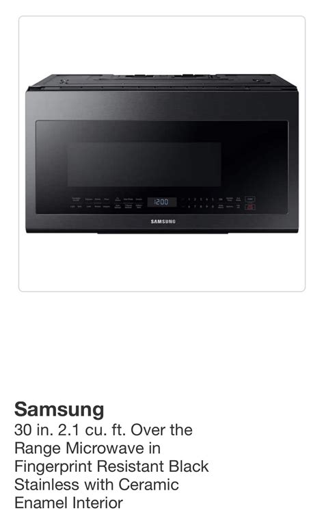 Samsung Over Range Microwave (Black Stainless) - LJ Pallets & More