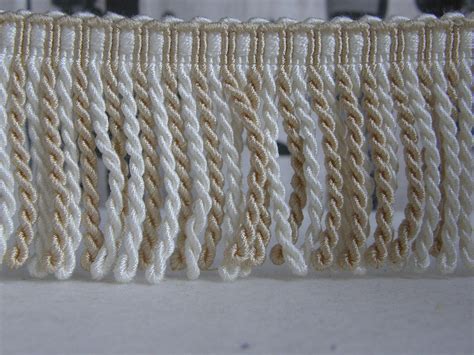 7cm(2.75) or 12cm(4.72) Relax Bullion Fringe | Ivory Gold Bullion Fringe Trim | Sold by the meter