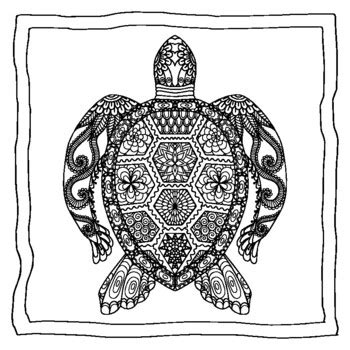 Turtle Mandala Coloring Pages