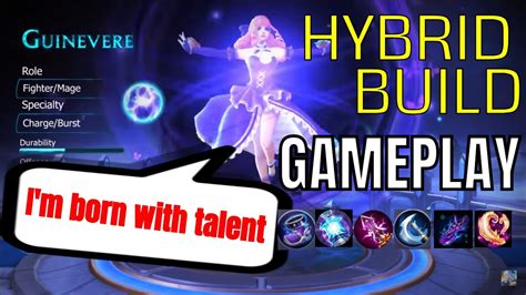 Guinevere Skill Combo and Hybrid Build Gameplay Mobile Legends - YouTube