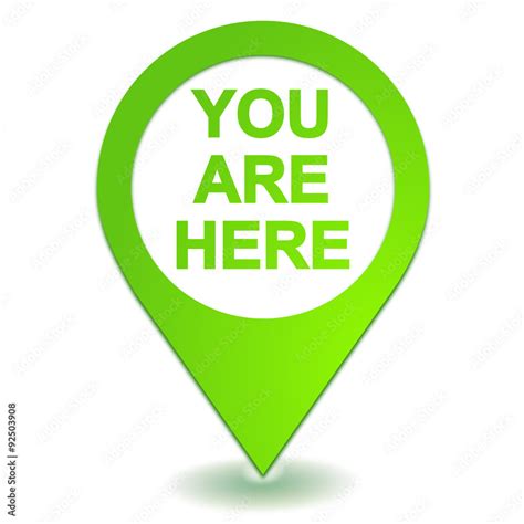 you are here on green symbol geolocation Stock Vector | Adobe Stock