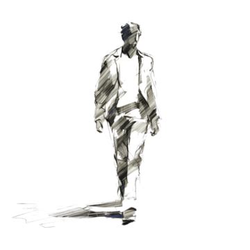 Man Walking Sketch Line Art, Person, Man, Drawing PNG Transparent Image and Clipart for Free ...