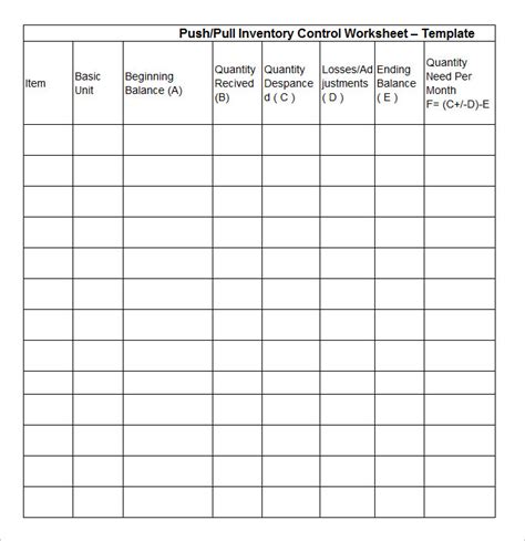 10+ Stock Inventory Templates | Free Printable Excel, Word & PDF Formats