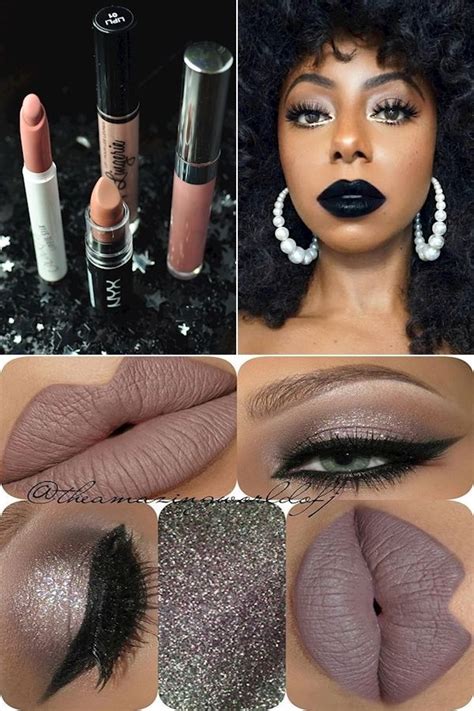 Brown Matte Lipstick | Neutral Lip Liner | Purple Grey Matte Lipstick ...