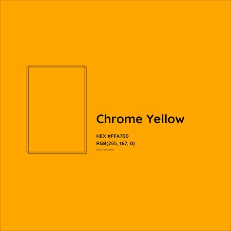 About Chrome Yellow - Color codes, similar colors and paints - colorxs.com