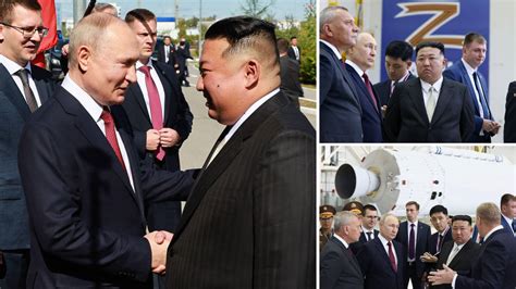 Smiling Putin and Kim Jong Un vow to fight a 'sacred' battle against ...