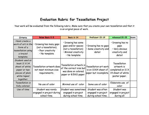 Printable Rubric Template Rubric Template Rubrics Rubrics For Projects ...