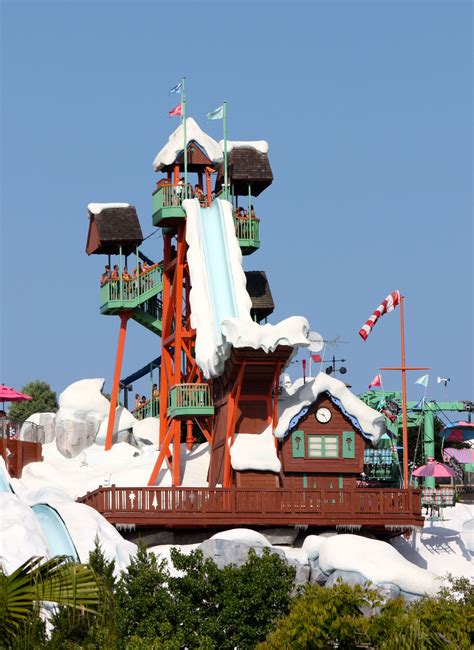 Blizzard Beach - Down you go on Summit Plummet, a thrilling, high-speed waterslide with a 12 ...