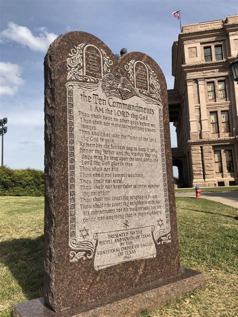 TEN COMMANDMENTS MONUMENT - 1100 Congress Ave, Austin, Texas - Public Art - Yelp