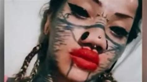 Human Cat: Woman gets 20 body modifications to realise her dream of transitioning into a cat ...