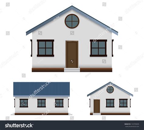 House Vector Image Set Three Point Stock Vector (Royalty Free) 143705839 | Shutterstock