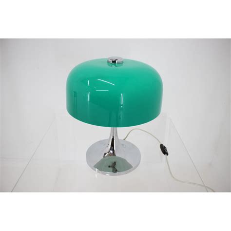 Mid century green table lamp by Harvey Guzzini for Medusa Meblo, Italy 1970s