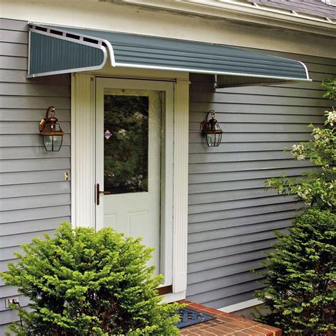 NuImage Awnings 4 ft. 1500 Series Door Canopy Aluminum Fixed Awning (12 ...