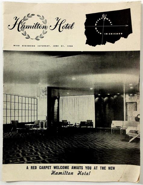 1958 HAMILTON HOTEL Chicago Illinois Area Restaurants Night Clubs Film Movies | Chicago hotels ...