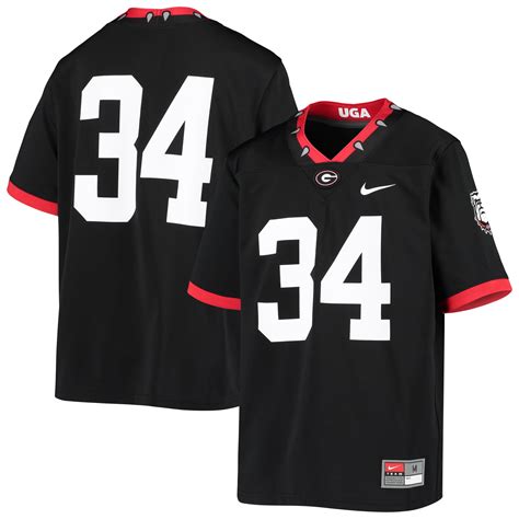 Youth Nike #34 Black Georgia Bulldogs Mascot 100th Anniversary ...