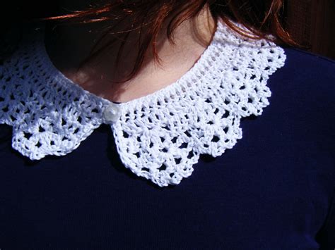 White Detach Lace Collar Peter Pan Collar Crochet Neck