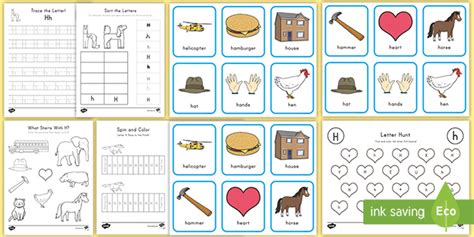 Letter H Worksheet and Activity Pack - Alphabet