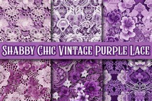 Shabby Chic Vintage Purple Lace Graphic by Omnia Hiba Designer · Creative Fabrica
