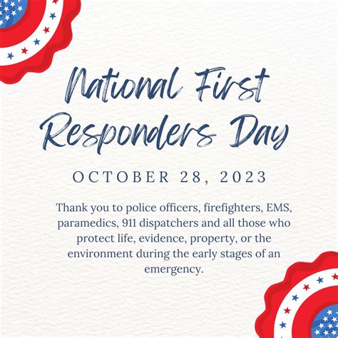 Let's Thank Our First Responders on October 28 | Today's DAR