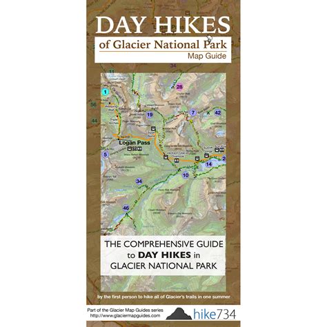 Day Hikes of Glacier National Park Map Guide