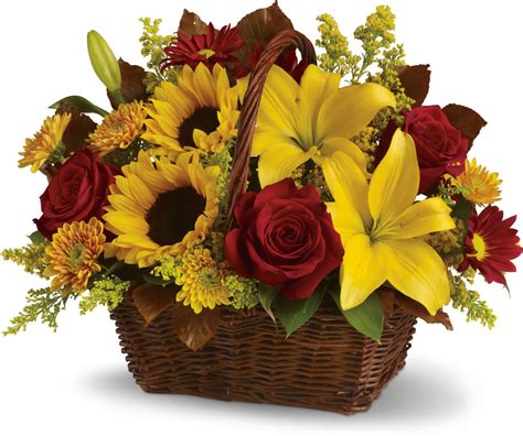 Golden Days Basket of flowers Basket Flower Arrangements, Sunflower ...