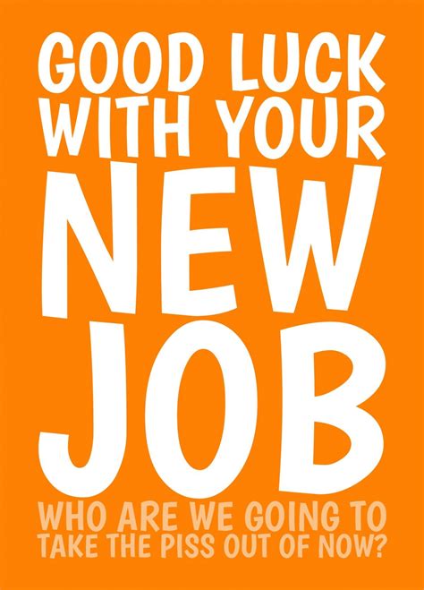 Funny Good Luck New Job Card | Scribbler