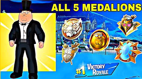 Peter Griffin Collects all 5 Medallions! ( Fortnite Chapter 5 Season 1 ...