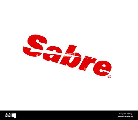 Sabre Corporation, Rotated Logo, White Background B Stock Photo - Alamy