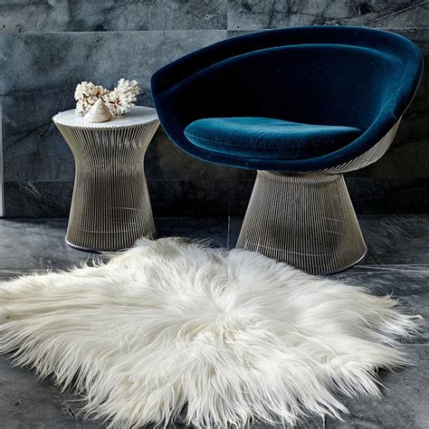 White Goat Skin Rug | Luxury Home Decor | Eluxury Home