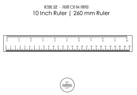 Millimeter Ruler Actual Size Printable