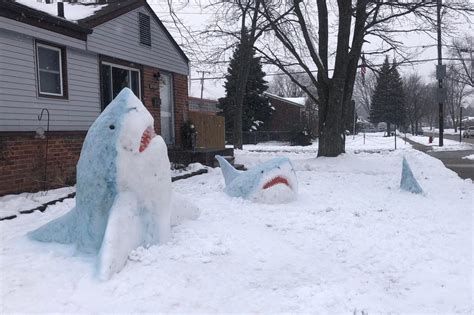 Metro Detroit snow sculptures are a hit