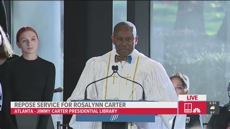 Pastor Tony Lowden pays tribute to Rosalynn Carter | 11alive.com