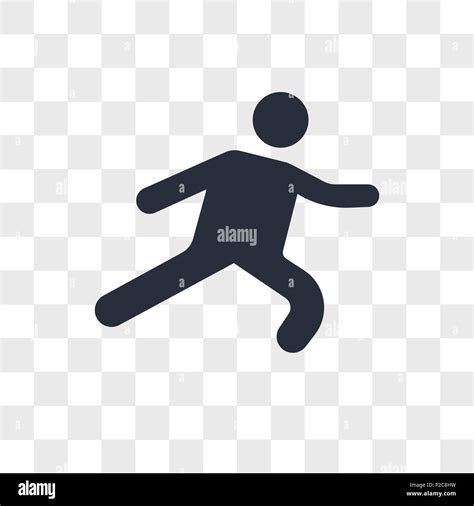 Long Jump vector icon isolated on transparent background, Long Jump logo concept Stock Vector ...