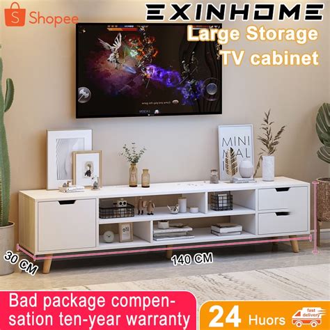 EXINHOME TV Rack/TV Cabinet TV Media Storage Cabinet/ Console ...