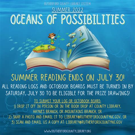 Summer Reading Logs & Octobook Boards Due! – Rutherford County Library System