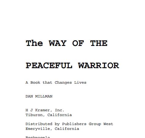 The Way of the Peaceful Warrior | The Impious Digest