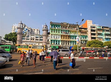 Myanmar, Yangon State, Yangon, colonial buildings Stock Photo - Alamy