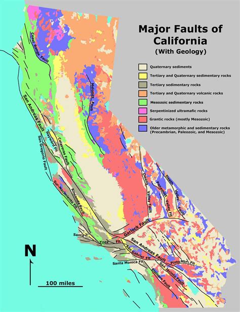 Map Of California Earthquake Fault Lines | secretmuseum