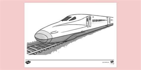 FREE! - Streamlined Bullet Train Colouring Sheet | Colouring Sheets