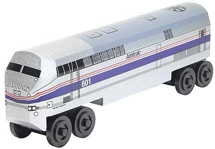 Whittle Wooden Toy Train- Genesis Loco Amtrak #500800 | Wooden toy ...