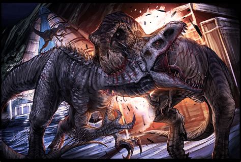 Clash of the Titans by SeanSumagaysay.deviantart.com on @DeviantArt Jurassic World Hybrid ...